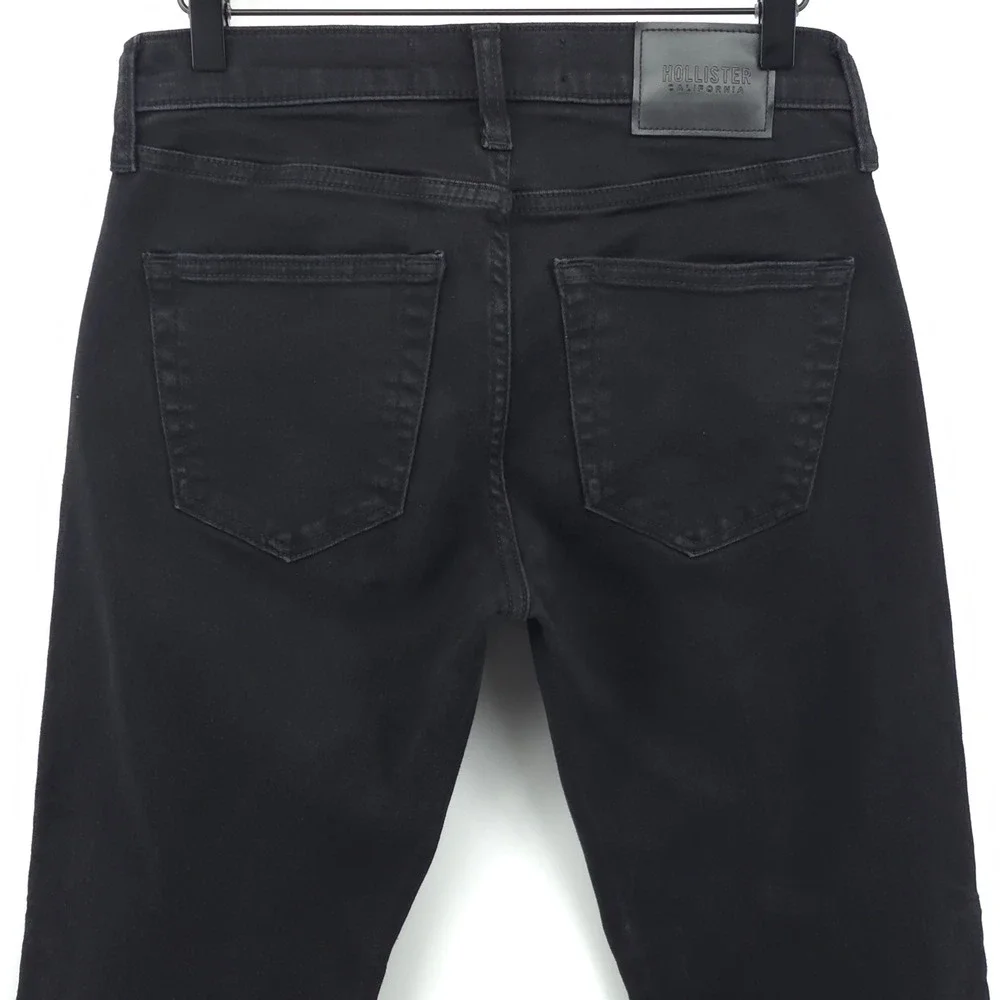 Hollister Mens Jeans Straight Advanced Stretch 28x30 Black Casual Streetwear